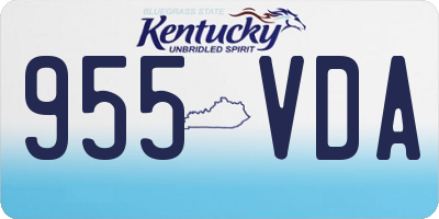 KY license plate 955VDA