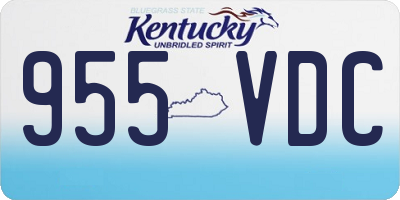 KY license plate 955VDC