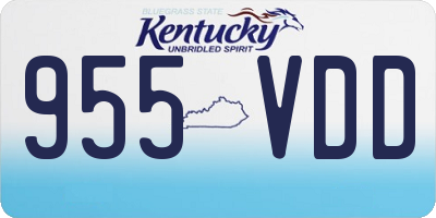 KY license plate 955VDD
