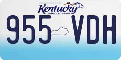 KY license plate 955VDH