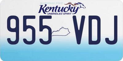 KY license plate 955VDJ
