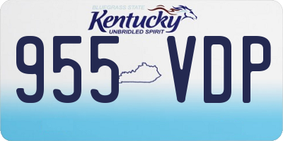 KY license plate 955VDP