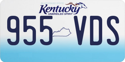 KY license plate 955VDS
