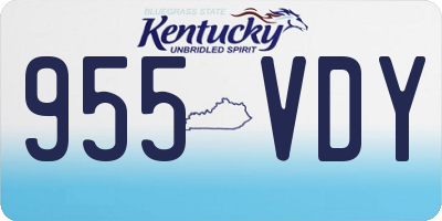 KY license plate 955VDY