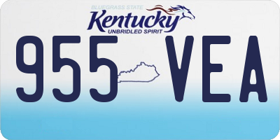 KY license plate 955VEA
