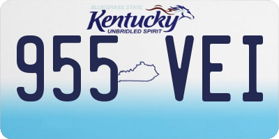 KY license plate 955VEI
