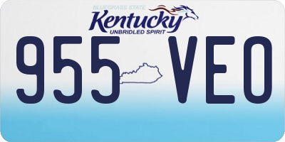 KY license plate 955VEO