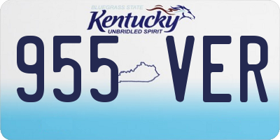 KY license plate 955VER