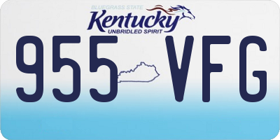 KY license plate 955VFG