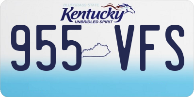 KY license plate 955VFS