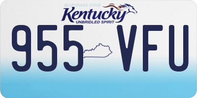 KY license plate 955VFU