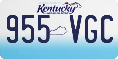 KY license plate 955VGC