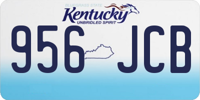 KY license plate 956JCB