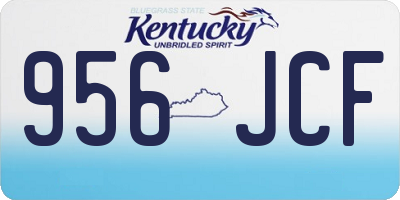 KY license plate 956JCF