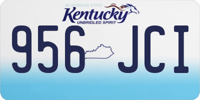 KY license plate 956JCI