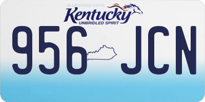 KY license plate 956JCN