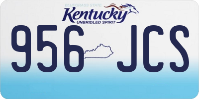 KY license plate 956JCS