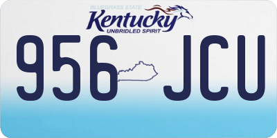 KY license plate 956JCU