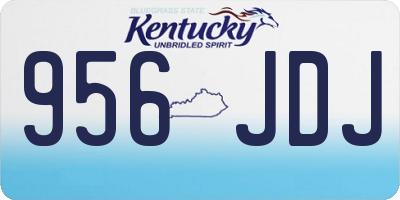 KY license plate 956JDJ