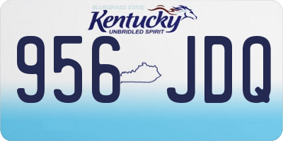 KY license plate 956JDQ
