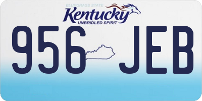 KY license plate 956JEB
