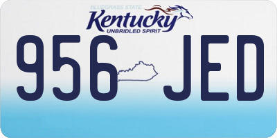 KY license plate 956JED
