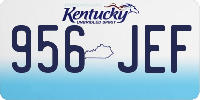 KY license plate 956JEF