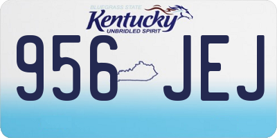 KY license plate 956JEJ