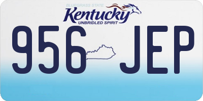 KY license plate 956JEP