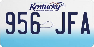 KY license plate 956JFA