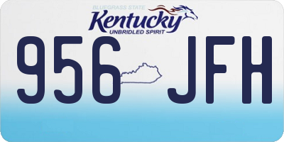KY license plate 956JFH