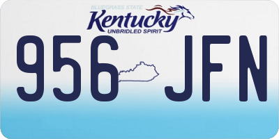 KY license plate 956JFN