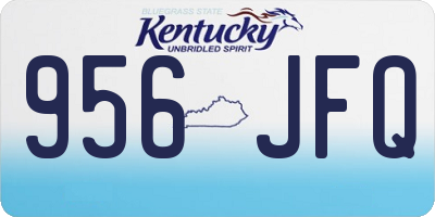 KY license plate 956JFQ
