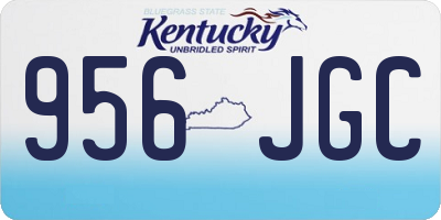 KY license plate 956JGC