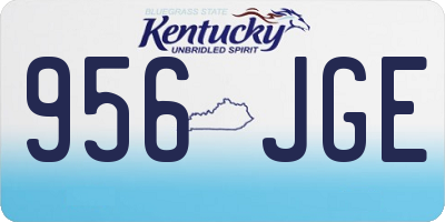 KY license plate 956JGE