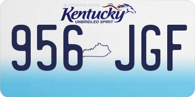 KY license plate 956JGF