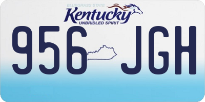 KY license plate 956JGH