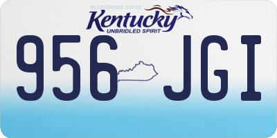 KY license plate 956JGI