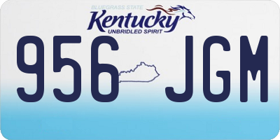 KY license plate 956JGM