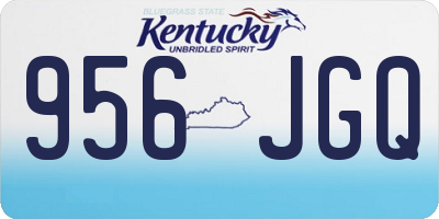 KY license plate 956JGQ