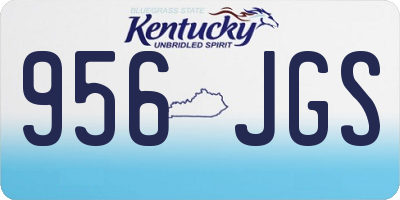 KY license plate 956JGS