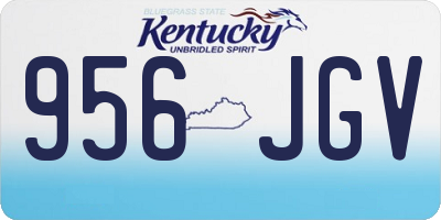 KY license plate 956JGV