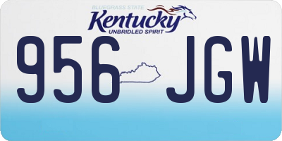 KY license plate 956JGW