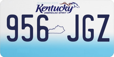 KY license plate 956JGZ