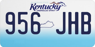 KY license plate 956JHB