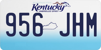 KY license plate 956JHM