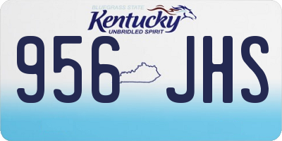 KY license plate 956JHS