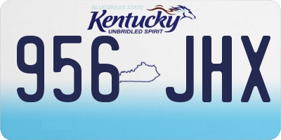 KY license plate 956JHX