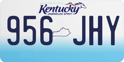 KY license plate 956JHY