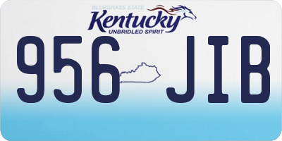KY license plate 956JIB